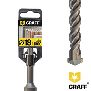 Сверло (бур) по бетону 18x950x1000 мм GRAFF для перфоратора SDS plus