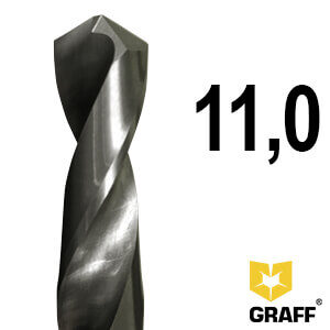 Сверло по металлу цельнотвердосплавное (монолитное) 11,0 мм K10 GRAFF в пласт.коробке
