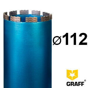 Коронка алмазная 112x12 мм 1 1/4" по армированному бетону GRAFF для алмазного сверления (бурения)
