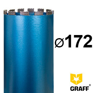 Коронка алмазная 172x12 мм 1 1/4" по армированному бетону GRAFF для алмазного сверления (бурения)