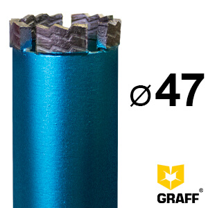 Коронка алмазная 47x12 мм 1 1/4" по армированному бетону GRAFF для алмазного сверления (бурения)