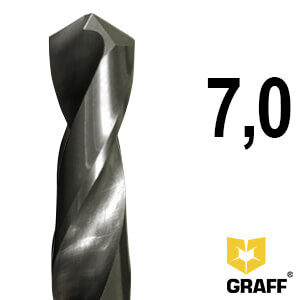 Сверло по металлу цельнотвердосплавное (монолитное) 7,0 мм K10 GRAFF в пласт.коробке